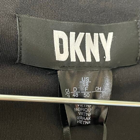 DKNY Sequin Sparkle V-Neck Special Occasion Dress Black Plus Size 18 NWT - Picture 7 of 10